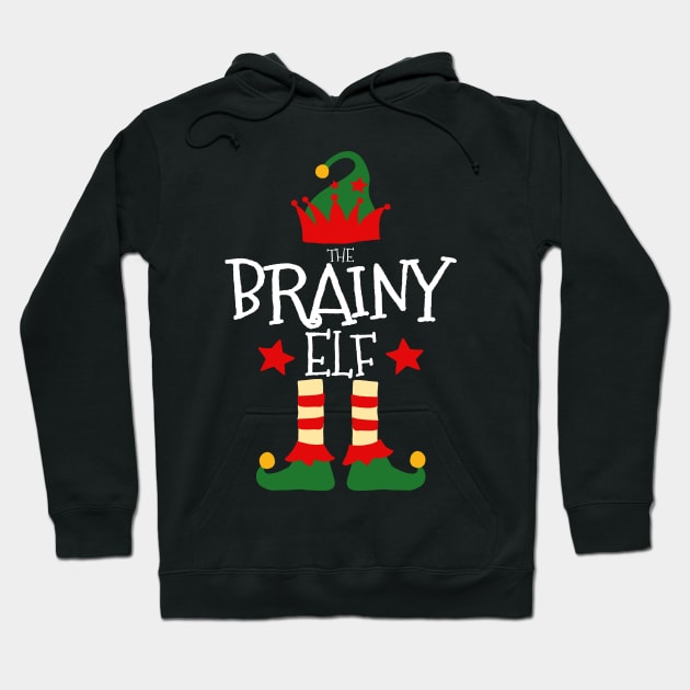 Brainy Elf Matching Family Group Christmas Party Pajamas Hoodie by uglygiftideas